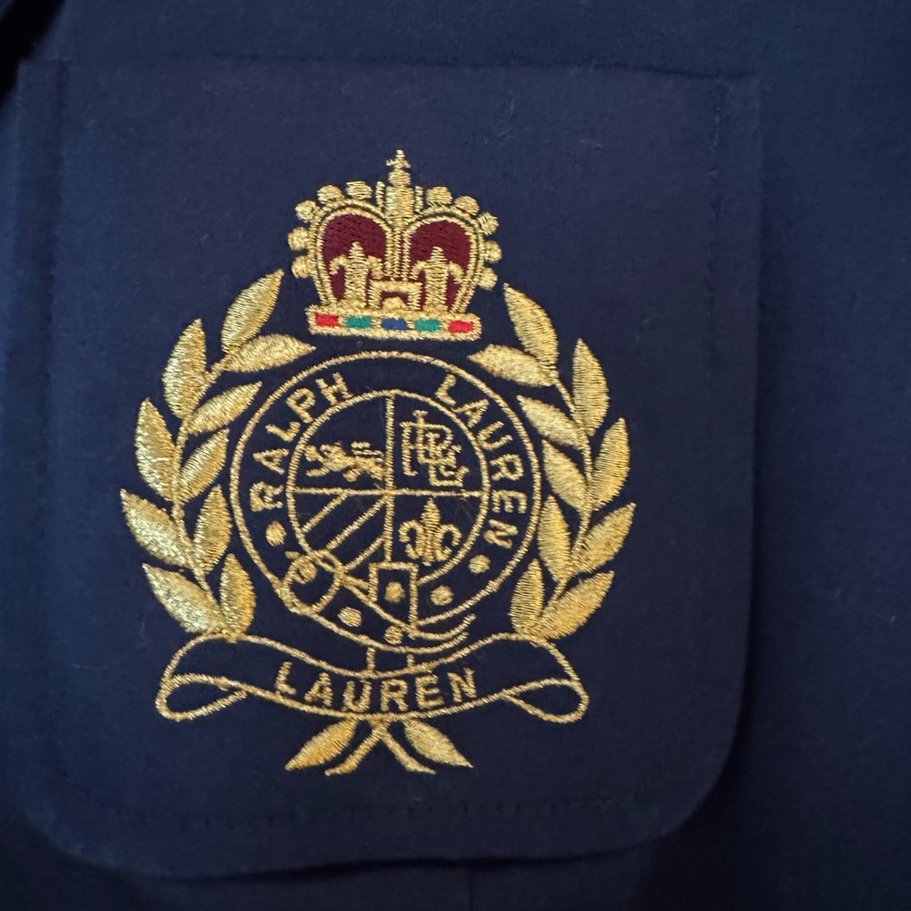 Ralph Lauren Dark Blue Jacket with Gold Crest - Picture 2 of 5